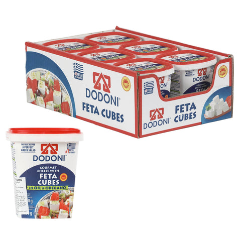 Dodoni Feta Cubes with Oil & Oregano (350 g, 6-Pack)