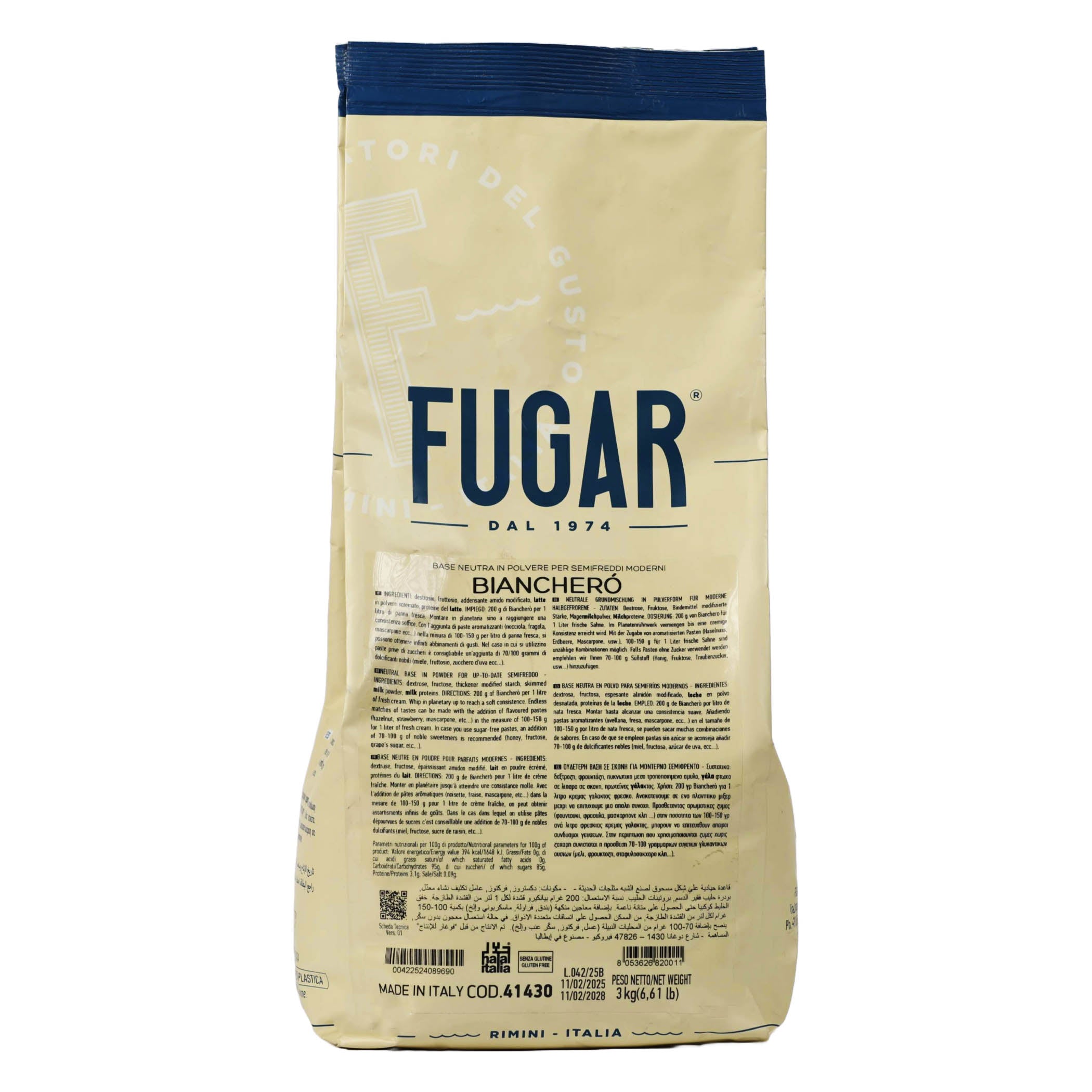 Fugar Bianchero Gelato & Pastry Base – LAB1O1