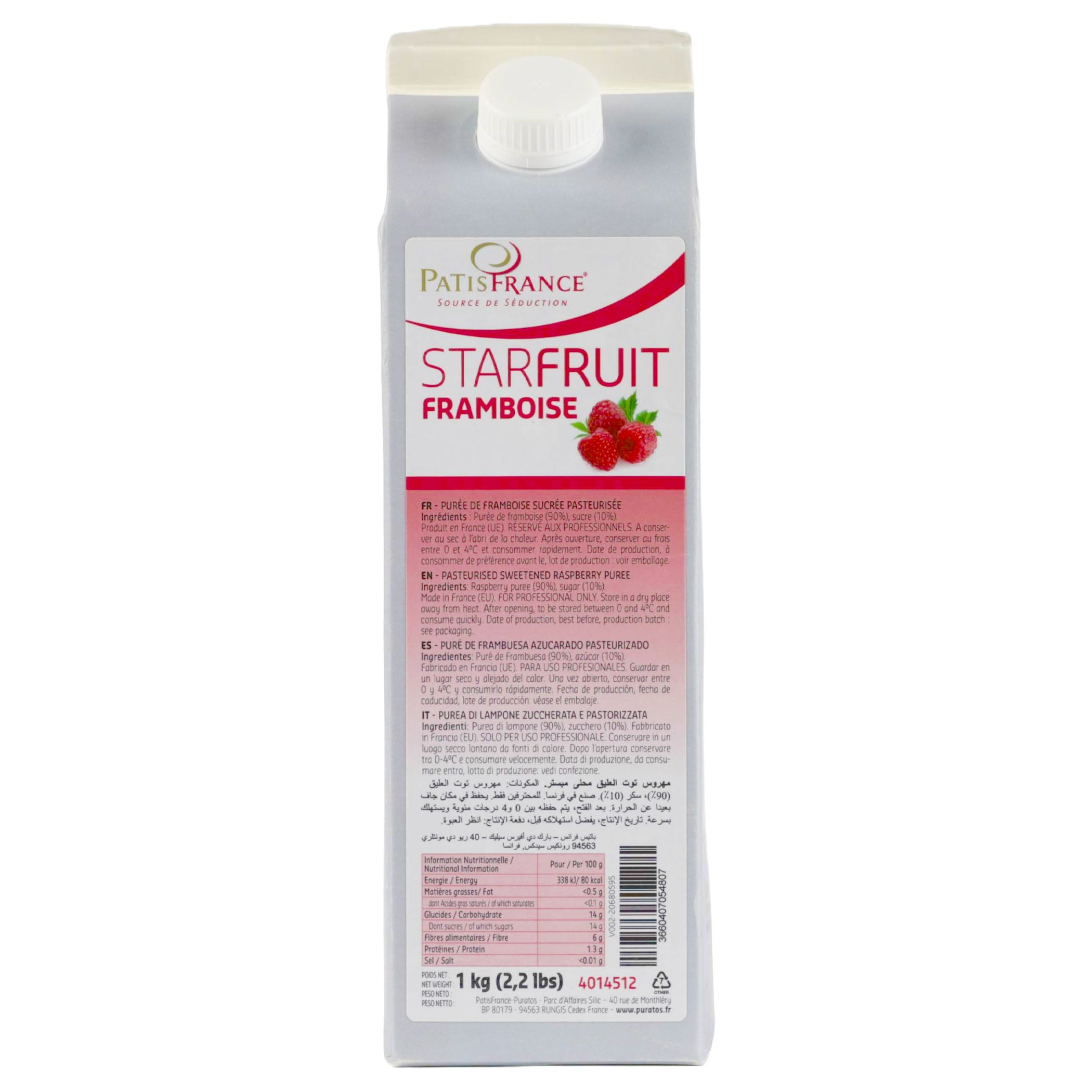 Patis France 90% Raspberry Purée Starfruit – LAB1O1